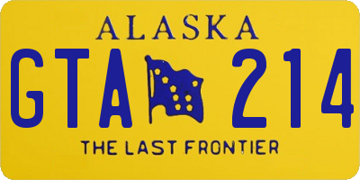 AK license plate GTA214