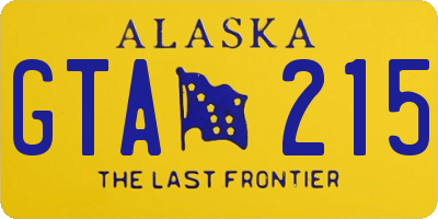 AK license plate GTA215