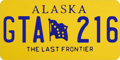 AK license plate GTA216