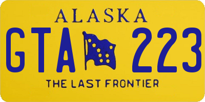 AK license plate GTA223