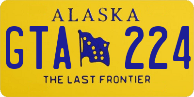 AK license plate GTA224