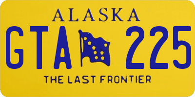 AK license plate GTA225