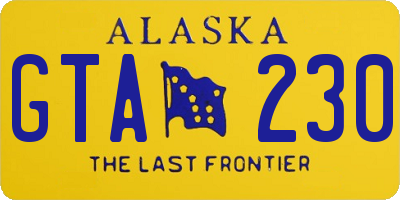 AK license plate GTA230