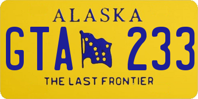 AK license plate GTA233