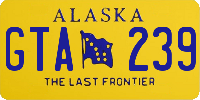 AK license plate GTA239