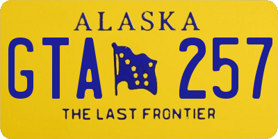 AK license plate GTA257