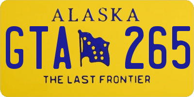 AK license plate GTA265