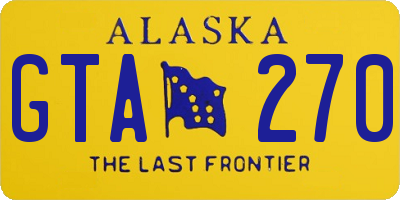 AK license plate GTA270