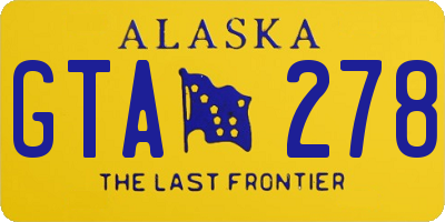 AK license plate GTA278