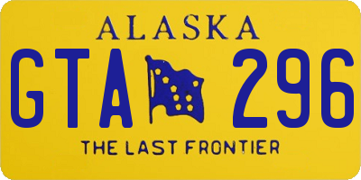 AK license plate GTA296