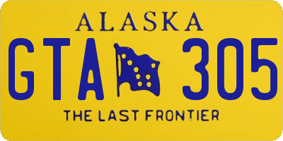 AK license plate GTA305