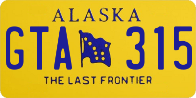 AK license plate GTA315