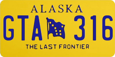 AK license plate GTA316