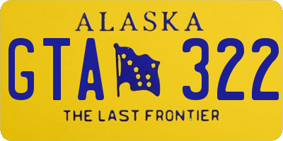 AK license plate GTA322