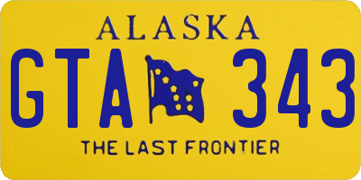 AK license plate GTA343
