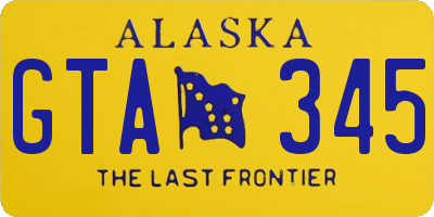 AK license plate GTA345