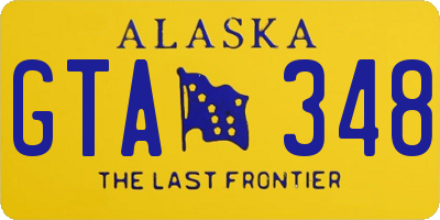 AK license plate GTA348