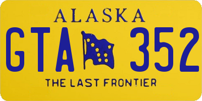 AK license plate GTA352