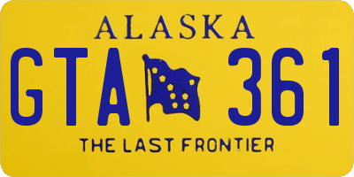 AK license plate GTA361