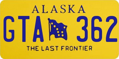 AK license plate GTA362