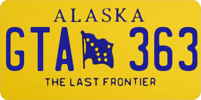 AK license plate GTA363