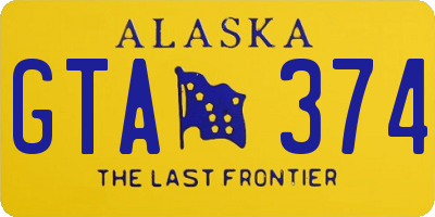 AK license plate GTA374