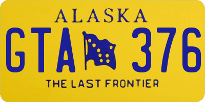 AK license plate GTA376