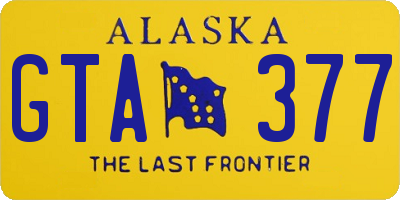 AK license plate GTA377