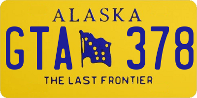 AK license plate GTA378