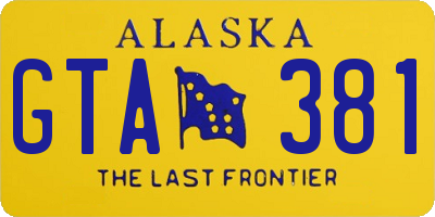 AK license plate GTA381