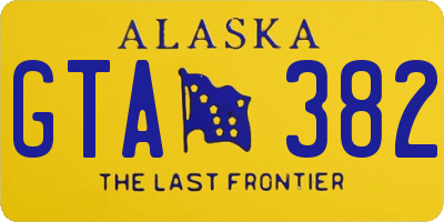 AK license plate GTA382