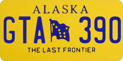 AK license plate GTA390