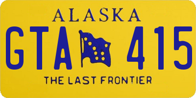 AK license plate GTA415