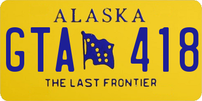 AK license plate GTA418