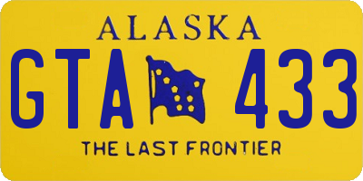 AK license plate GTA433
