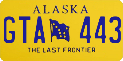 AK license plate GTA443