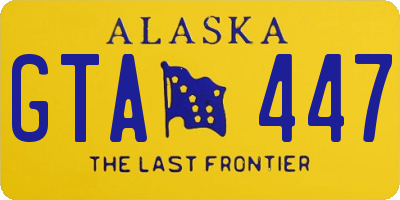 AK license plate GTA447