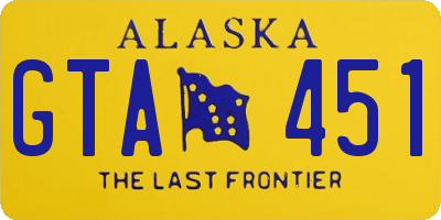 AK license plate GTA451