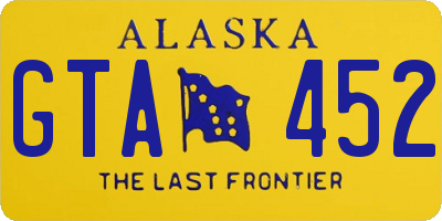 AK license plate GTA452