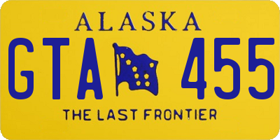 AK license plate GTA455