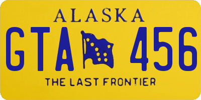 AK license plate GTA456