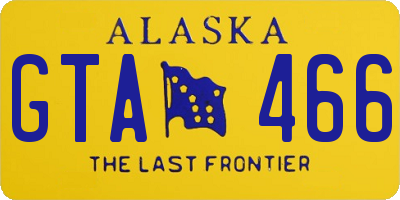 AK license plate GTA466