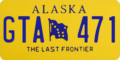 AK license plate GTA471