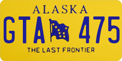 AK license plate GTA475