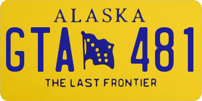 AK license plate GTA481