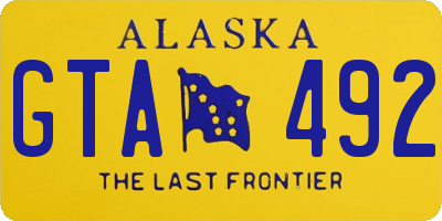 AK license plate GTA492