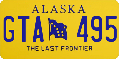 AK license plate GTA495