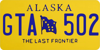 AK license plate GTA502