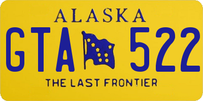 AK license plate GTA522