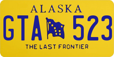 AK license plate GTA523